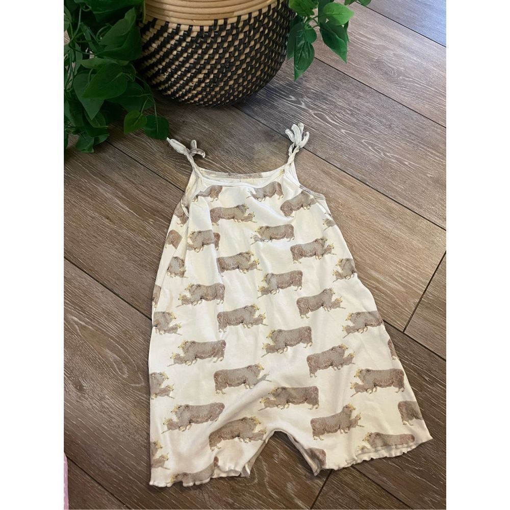Hippo Animal Printed Tie Romper